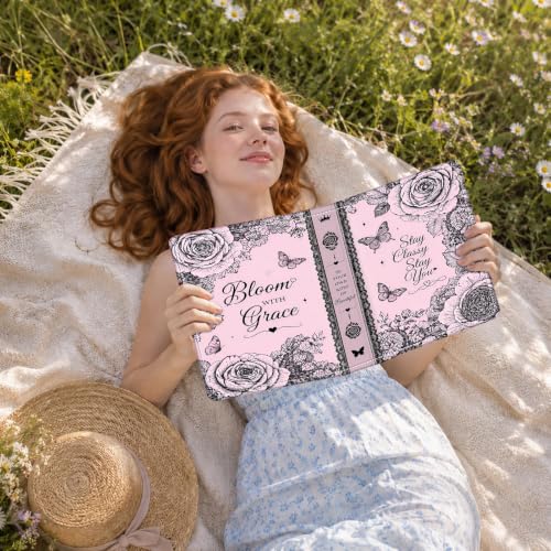 Image of Photo Album 4x6 120 Pockets Pink Lace Rose Butterfly