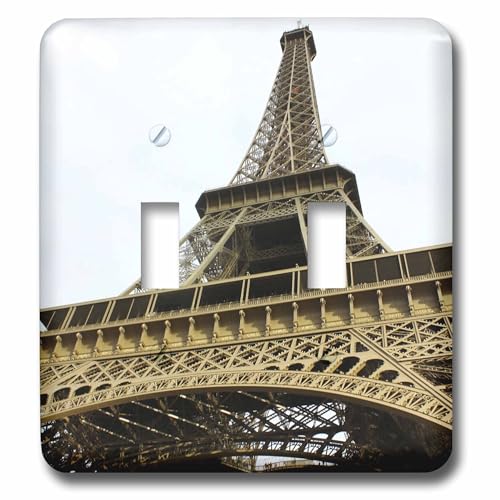 Torre Eiffel interruptor de doble palanca decorativo placa de pared para salón y dormitorio 2