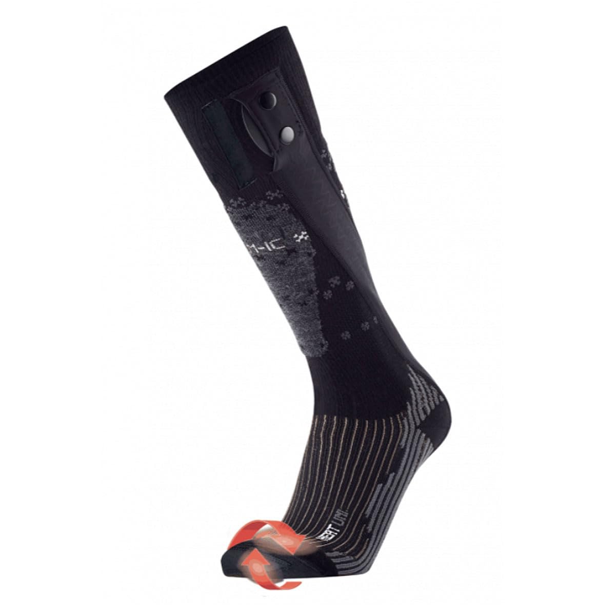 Therm-ic Sock Heat Fusion Uni - Ultra Warm Durable Technical Fitted Moisture-Wicking Winter Sports Skiing Power Heated Socks (Socks Only), 42-44