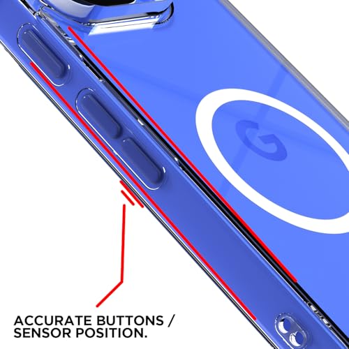 Image of Amazon Basics Back Cover for Google Pixel 10a 5G Mag-Safe Shockproof PC + TPU Protective Case Magnetic Support Bumper Case (Transparent Mag-Safe)