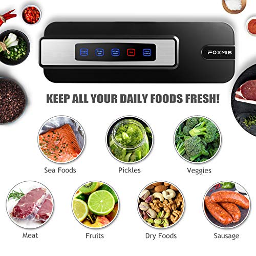 image for FOXMIS Automatic Food Vacuum Sealer, 2-in-1 Auto and Manual Electric A