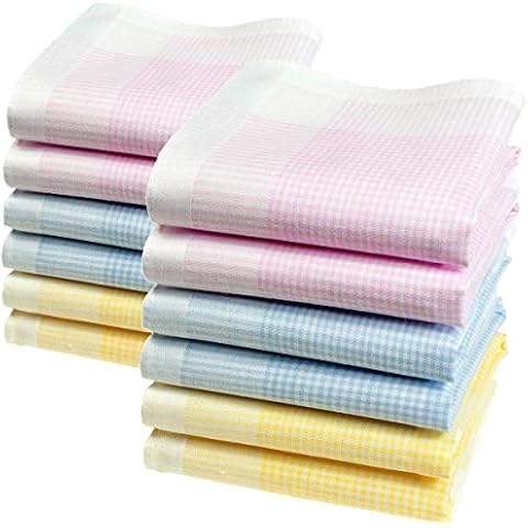 Merrysquare - Damen Taschentücher - 100% Baumwolle - 29cm x 29cm - BABETH Modell (12) Cover