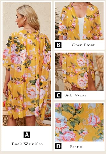 Image of Jayscreate Women's Breezy Summer Boho Kimonos Sheer Beach Cardigan Cover Up