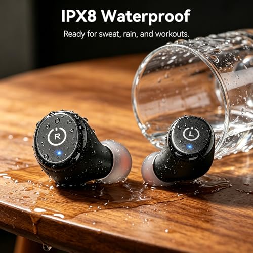 TOZO T10 Wireless Earbuds Bluetooth 5.3 Headphones, App Customize EQ, Ergonomic Design, 55H Playtime, Wireless Charging Case, IPX8 Waterproof Sound in-Ear Headset, New Version