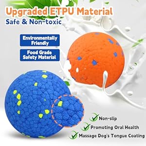 Dog toy balls indestructible dog tennis ball for aggressive chewers 3 inch durable teething chew toys water toy interactive outdoor fetch balls for large medium small dog 4 colors   cucciolini doodles