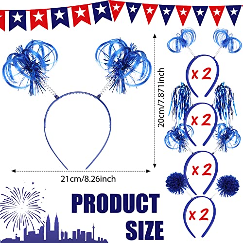 Censen 8-Piece Blue Party Headband Set #TOP26