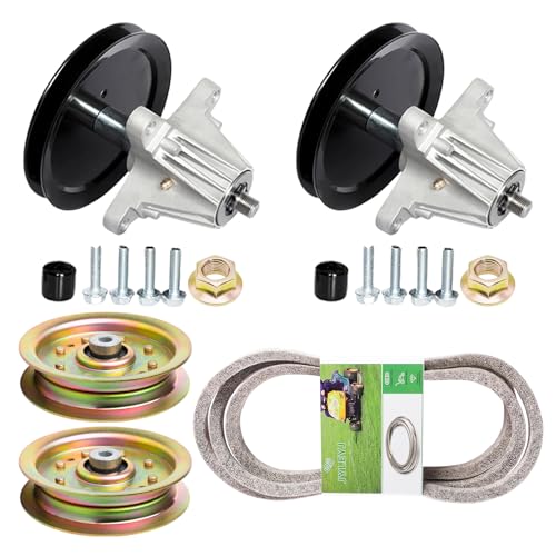 918-04865A 46 Inch Mower Deck Rebuild Kit Fits Cub Cadet MTD LTX1045 LTX1046 LTX1046VT Craftsman LT2500 LT2000 Troy Bilt Includes 2 Spindle 918-04636 618-04636A 2 Idler 756-04129 1 Belt 954-04219