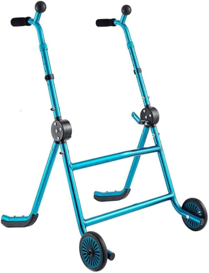 高さ調節可能なウォーカー シニア用 2 輪付き コンパクトでポータブルなアルミニウム製歩行移動補助具 耐荷重 220ポンド