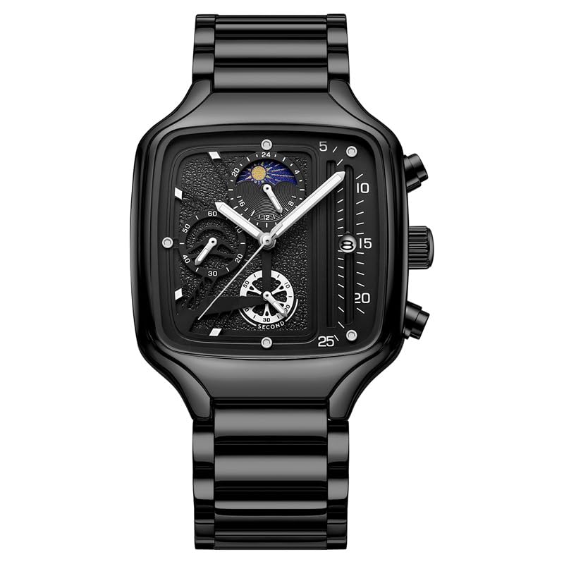 ALIX Classic Square Black dial with Black Stainless Steel Strap Analog Watch (B0D9S6TJJN) Amazon Price History, Amazon Price Tracker