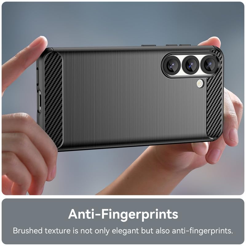 Image of Hybrid Carbon Fiber Back Case for Samsung Galaxy S25 (Black)