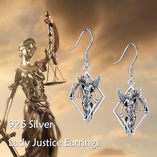 Scales of Justice Earrings Sterling Silver Justice Dangle Earrings Justice Lawyer Jewelry Lawyer Gifts for Women Wife Mother Sister3