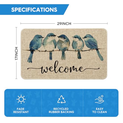 Artoidmoderobinbirdwinterwelcomedoormatsnowflakeschristmashomedecorlowprofileswitchrugdoormatfloormatforindooroutdoor17x29inch  Urban Country Home Decor Artoid mode robin bird winter welcome doormat snowflakes christmas home decor low profile switch rug door mat floor mat for indoor outdoor 17×29 inch  urban country home decor
