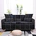 Pokrowiec na sofę 3-osobowa czarny marmur krata sofa wsuwane pokrowce na sofę wysoka rozciągliwość nowoczesne pokrowce na kanapę poliester spandex antypoślizgowy ochraniacz na sofę z elastycznym spodem pokrowce