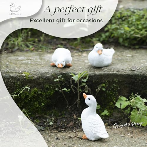 Mageeki 62N54 Duck Yard Decorations Outdoor Ornaments, Goose Statue Duck Figurine Garden Statues Resin Animal Figurines thumb #4