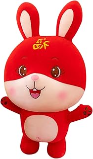 HONMEET Brinquedo De Pelúcia Coelho Decoração Chinesa Brinquedo De Mesa Topper De Mesa Decoração De Ano Brinquedo De Coelho Boneca Ano De Coelho Mascote Boneca Pp Estátua De Algodão