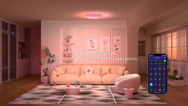 Image of Govee Smart Ceiling Light 4300LM 15 Inch, RGBIC 2700K-6500K 1 Pack | LED Ceiling Light Fixture Works with Matter Alexa, Flush Mount Light Fixture, DIY Colors, for Bedroom, Living Room