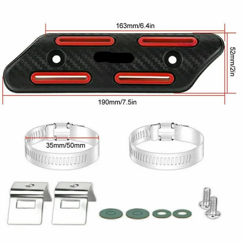 Protector de escape para SXF EXCF y BETA RR: cubierta de protección térmica negra 5