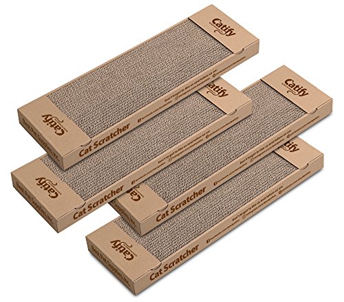 Image of Best Pet Supplies Catify Cat Scratcher, Fun Interactive Scratchers, Posts, Poles, Claw Safe, Furniture Saver Indoor Play Support Natural Cat Behaviors Heavy Duty - Narrow (4 Pack)