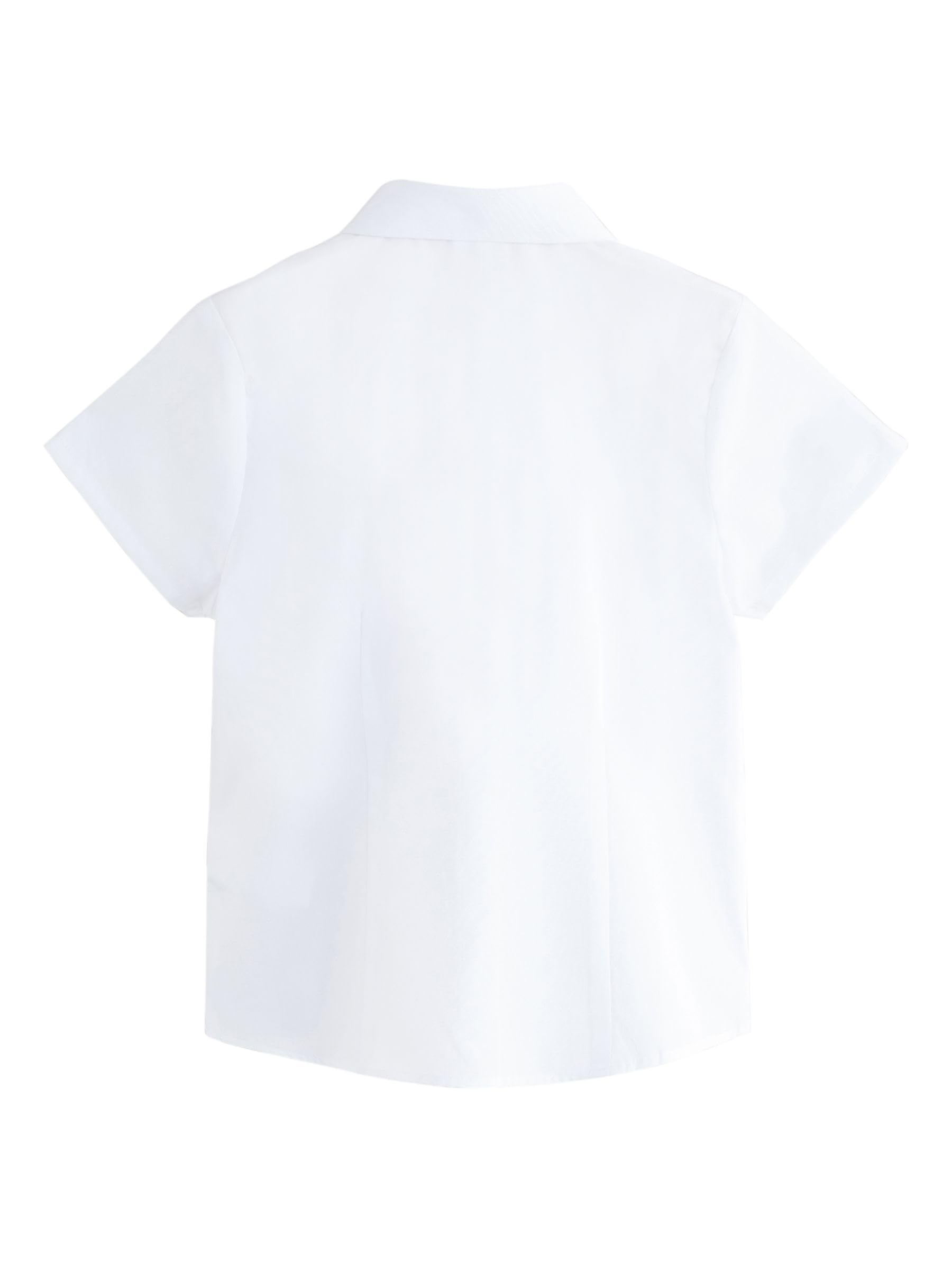 NEXT Fille Chemise d'école ajustée Manches Courtes, Lot de 5