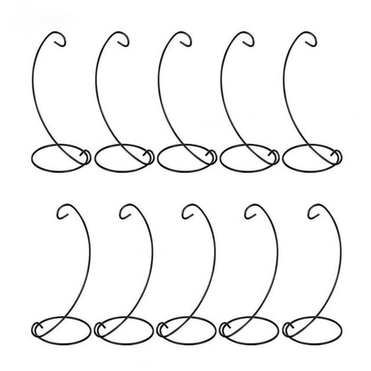 DAZZLEEX 10pcs Natale palla titolare ornamento appeso espositore gancio metallo L forma