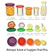 Food Huggers 5pc Reusable Silicone Food Savers | BPA Free & Dishwasher Safe | Fruit & Vegetable Produce Storage for Onion, Tomato, Lemon, Banana, Cans & More | Round, Autumn Harvest