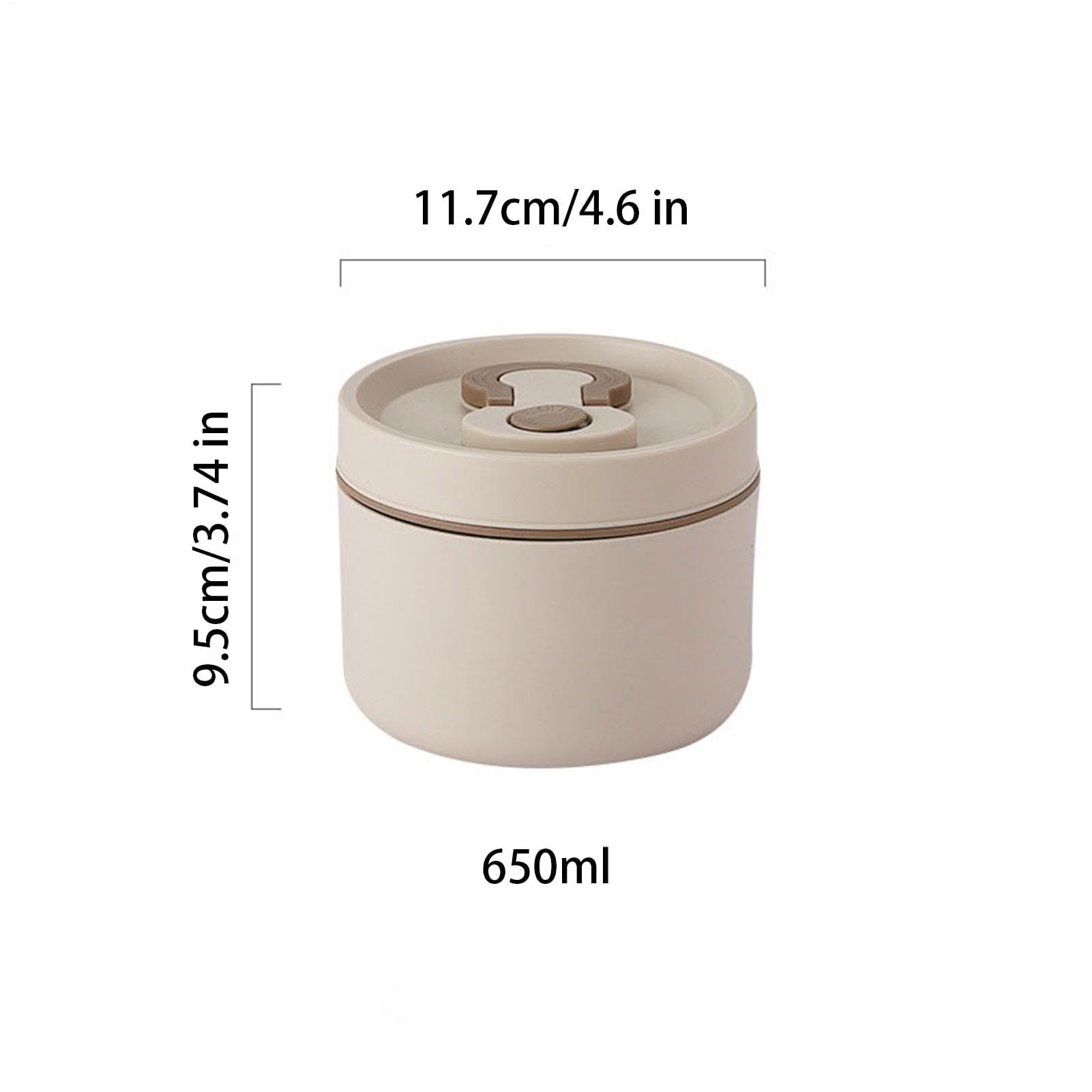 Portapranzo in Acciaio Inox, Contenitore Termico per Alimenti, Contenitore per la Preparazione dei pasti, Contenitore Portatile per Alimenti, Acciaio Inox
