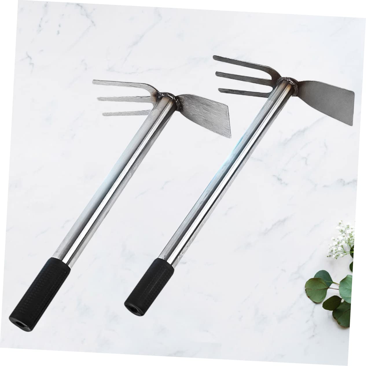 YARNOW 2 Piezas Azada de Jardinería de Doble Uso Herramienta Manual para Cultivo Azada de Jardín para Búsqueda de Objetos