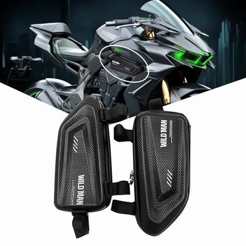 Alforjas laterales impermeables para motocicleta, carcasa rígida en forma de triángulo, color negro, para modelos Z900, Z650, Z800, Z1000, Z400, Z1000SX, Z900RS, Z250, Z300 (2017-2024) miniatura 1