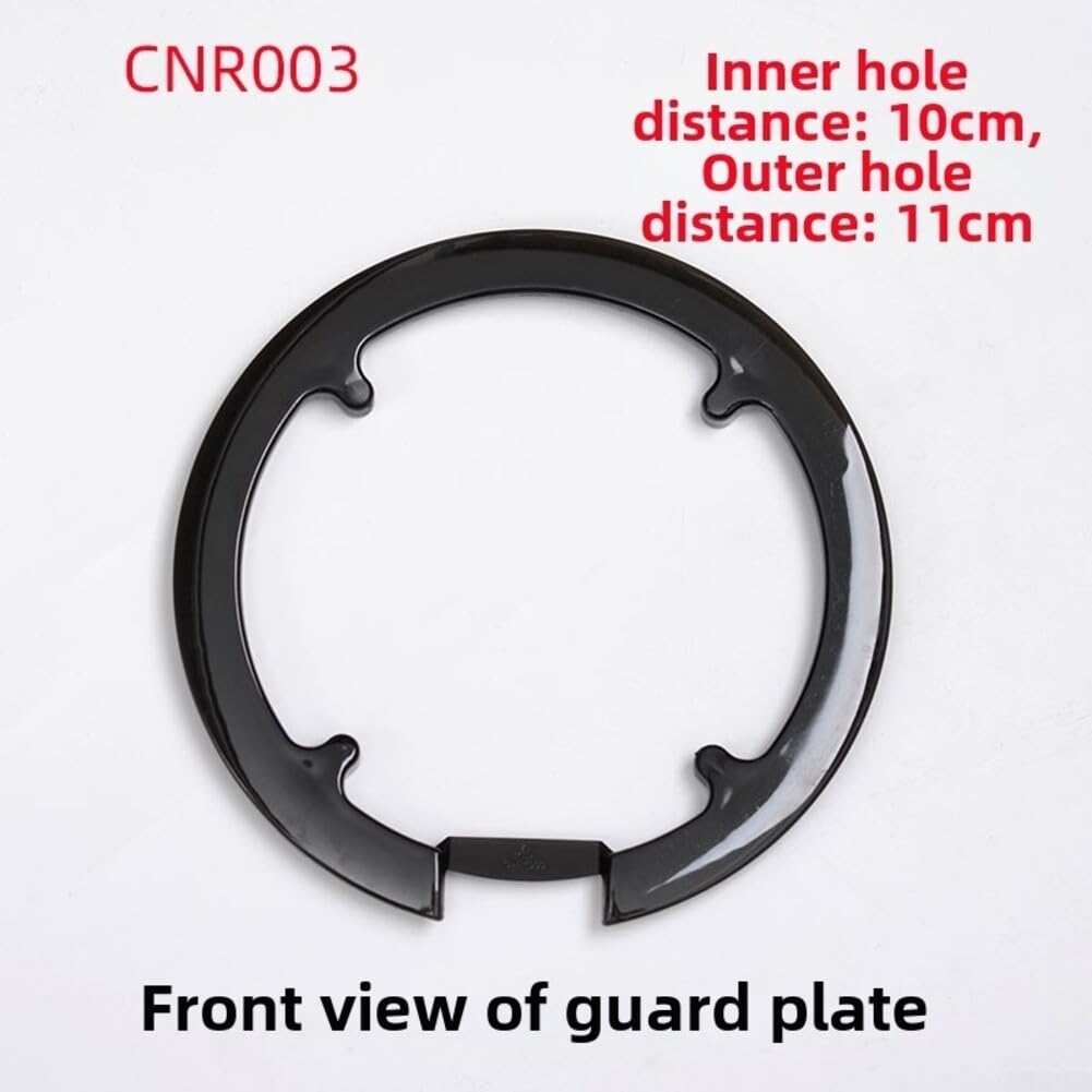 Protège Plateau Vélo 40-42 Dents – Garde-chaîne PP Résistant, 5 Trous Entraxe 6,5 Cm, Compatible VTT Et Route, Noir