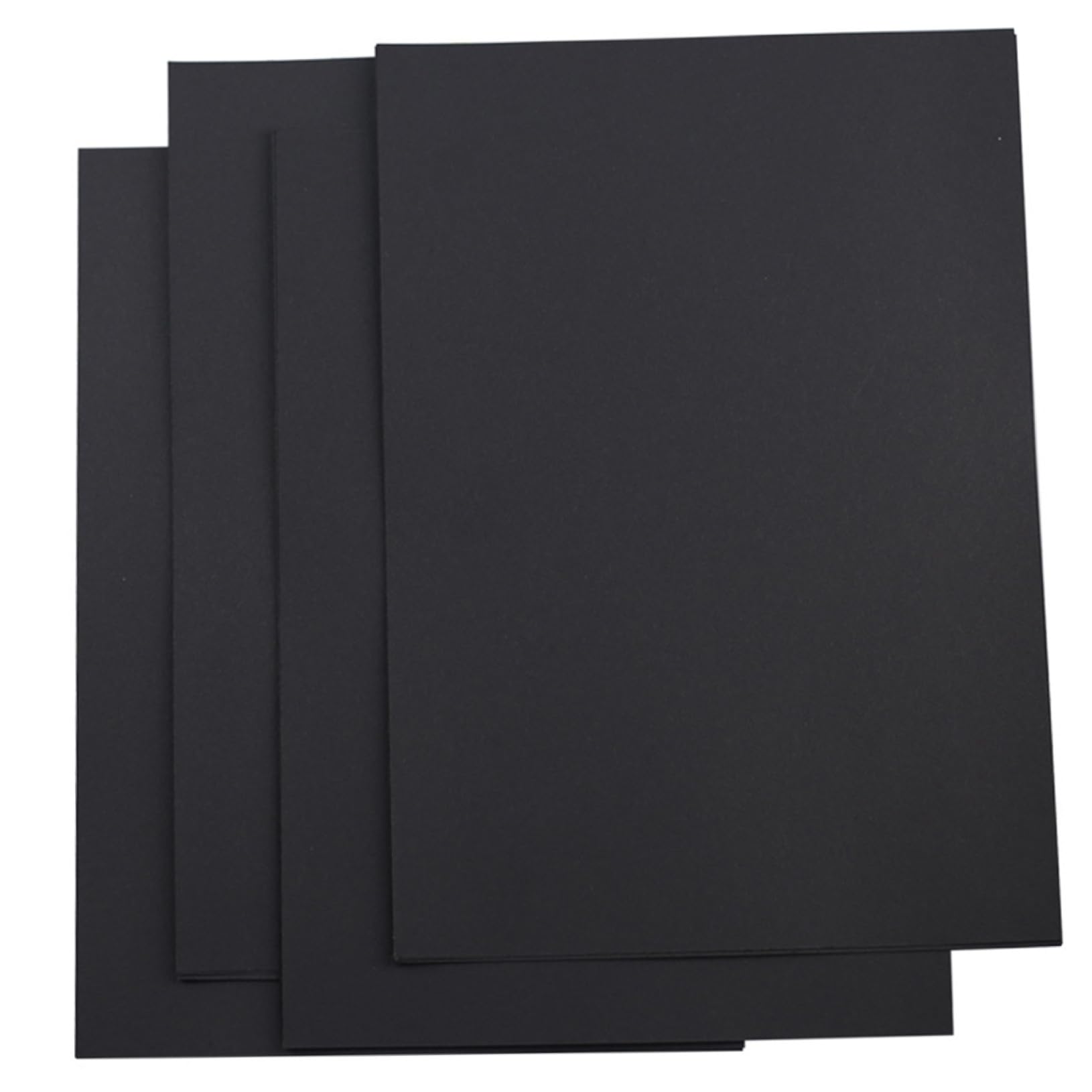 HOMSFOU Schwarzes Kraftpapier mit Glatter Oberfläche A4 150gsm 100 Stück Wasserfest Geeignet für Selbstgemacht Kunst Weihnachtskarten und Visitenkarten