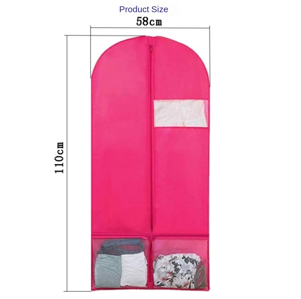 Fundas Ropa Bolsas De Traje 43 Pulgadas para Almacenamiento Armario Y Viajes, Ropa, Protector Cubierta con 2 Bolsillos para Abrigos Vestir Cubierta(Black,6pcs)