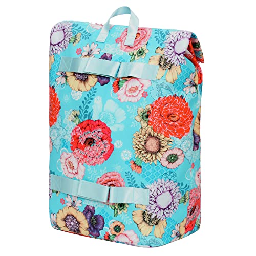 ANDERSEN Einkaufstrolley - Royal Shopper Basil Bloom blau 50 L Freizeit, Handwagen, recycelt, wasserdicht, Aluminium, klappbar, luftbereiftes Kugellagerrad – Bild 3