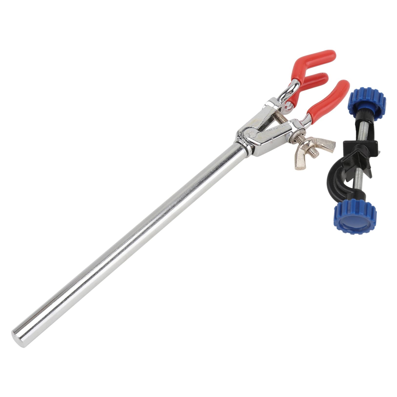 Ensemble de Pinces Trois Broches pour Laboratoire avec Pince pour Flacon et Clip de Support en Alliage de Zinc, Facile à Transporter pour Expériences D'apprentissage