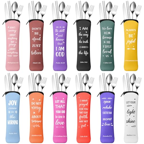 Hushee 12-Pack Bible Verse Utensils