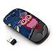 KOOLmouse [ Optical 2.4G Wireless Mouse ] [ Owl Pink Big Eyes Stars Night Sky Drawing Art ]