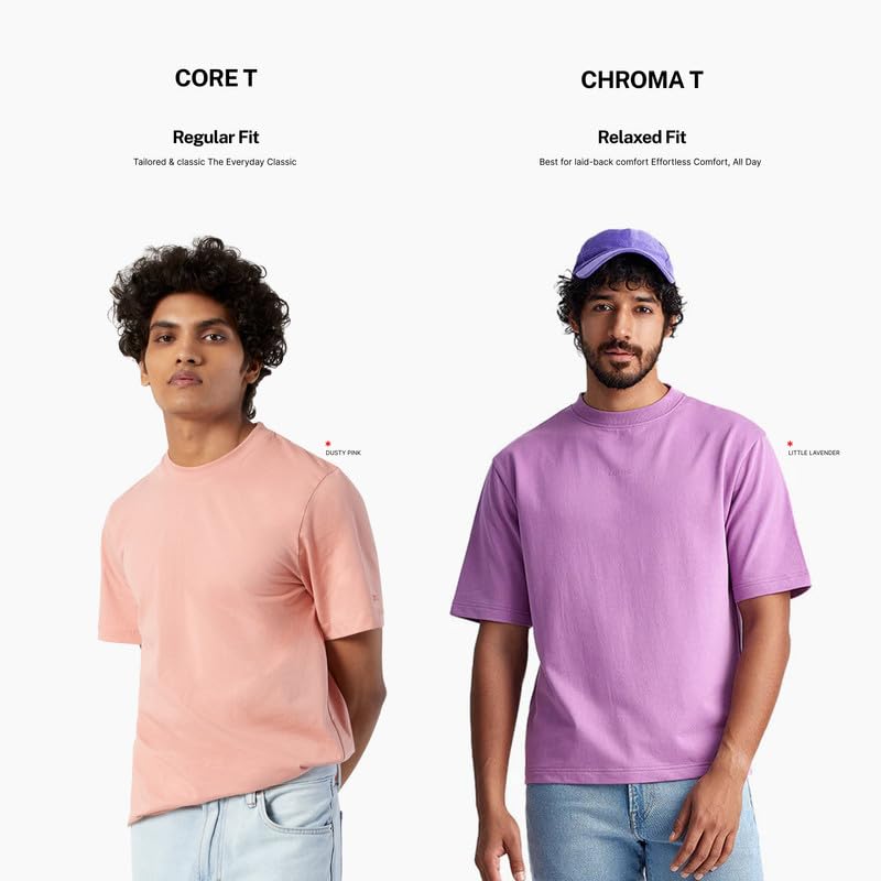 Image of LUDIC Core T Dailymove Collection | Regular Fit | Crew Neck T Shirt | 100% Organic Cotton, 180GSM | Lightweight & Comfortable | Everyday Essential | Casual T-Shirt for Men & Women