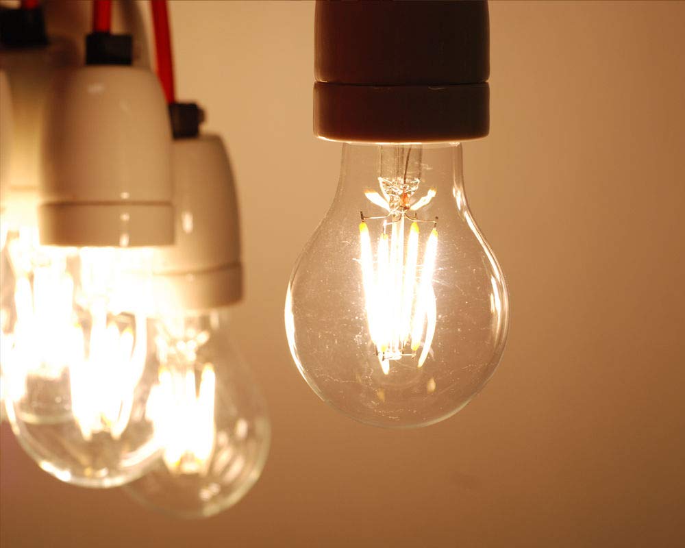 Bombillas de filamento industrial vintage Edison de bayoneta E27 ES (10 unidades), H - 4w Led Filament, E27 SCREW IN