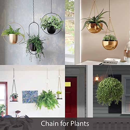 Image of Aspen Creative Warm Brass, 21120-13-1, Steel 3 Feet Heavy Duty Chain for Hanging Fixture /Swag Light /Plants, 10 Gauge