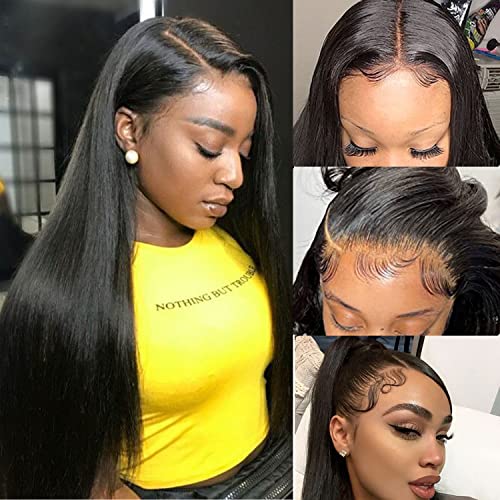 Originea Straight Hair Human Hair Wigs For Women 150% Density HD Transparent 13X4 Lace Front Wigs 100% Unprocessed Human Hair Pre Plucked Lace Frontal Wig (24 Inch) - Image 3