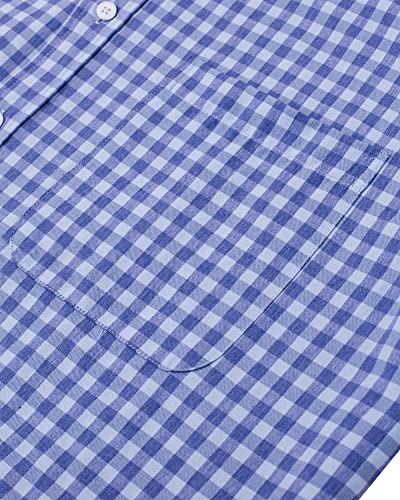 Image of Alimens & Gentle Mens Solid Oxford Shirt Long Sleeve Dress Shirt Work Casual Button Down Shirts with Pocket