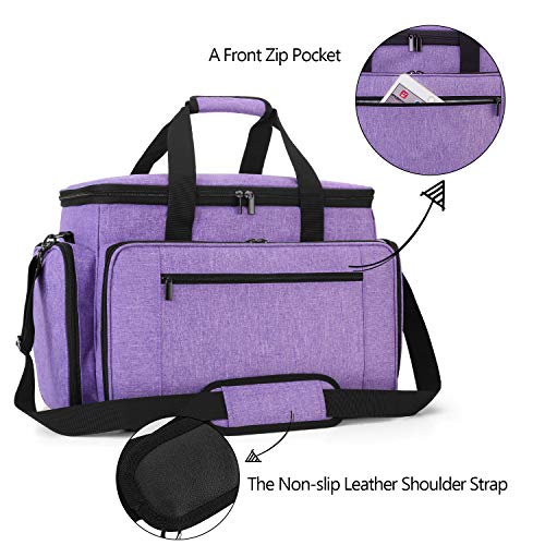 Luxja Sewing Machine Case With Removable Padding Pad, Travel Case For Sewing Machine And Accessories (Fit For Most Standard Sewing Machines), Purple (Bag Only) #TOP2