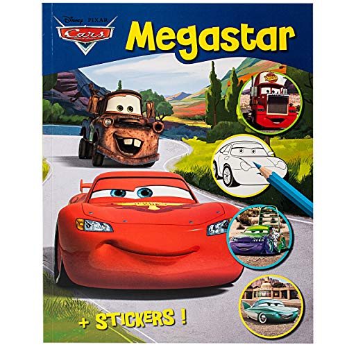 128 Seiten großes XXL Malbuch - A4 - Disney Cars - Auto - Lightning McQueen - mit vielen Sticker & Aufkleber - Dickes… – Bild 5