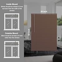 Vista 28 de SEEYE Cordless Mini Blinds Aluminum Venetian Blind Horizontal Window Shades, 1" Slat Size - Rooming Darkening Blinds Anti-UV & Waterproof for Brown