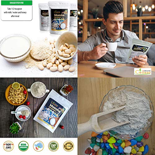 Cadane Organic Mucuna Pruriens Powder 1 Pound | Promotes Brain Health, Supports Immune System, Boosts Energy | Usda Certified Vegan-Friendly Supplements | Pure Natural Velvet Beans Extract From India #TOP3