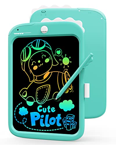 KOKODI Kids Toys for 3 4 5 6 Years Old Boys Dinosaurs Gifts, 10 Inch LCD Writing Tablet Toddler Drawing Board, Birthday Gift Educational, Doodle Scribbler Pad Colorful Waterproof Travel