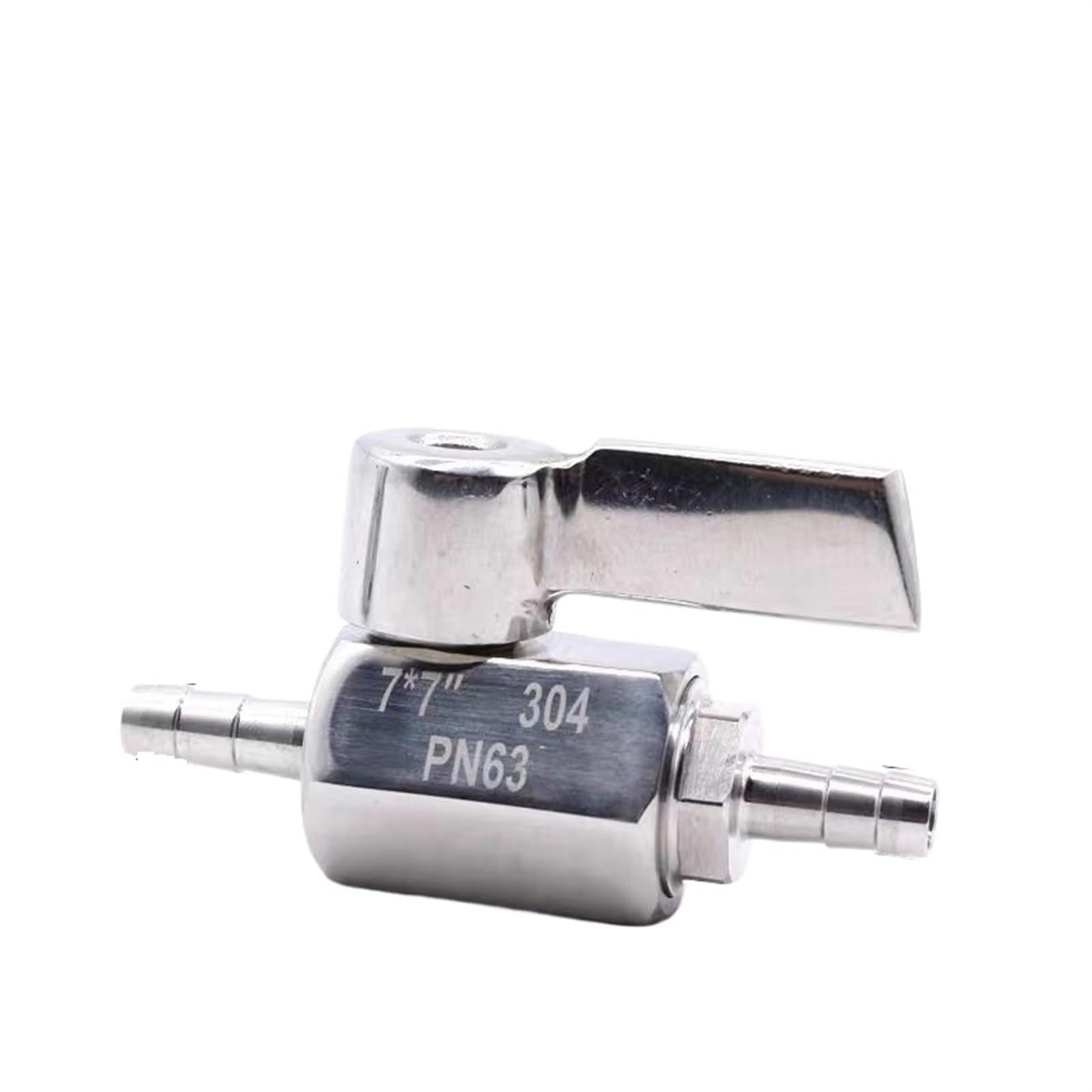 Mini válvula de bola de acero inoxidable de 8mm para manguera de cerveza casera