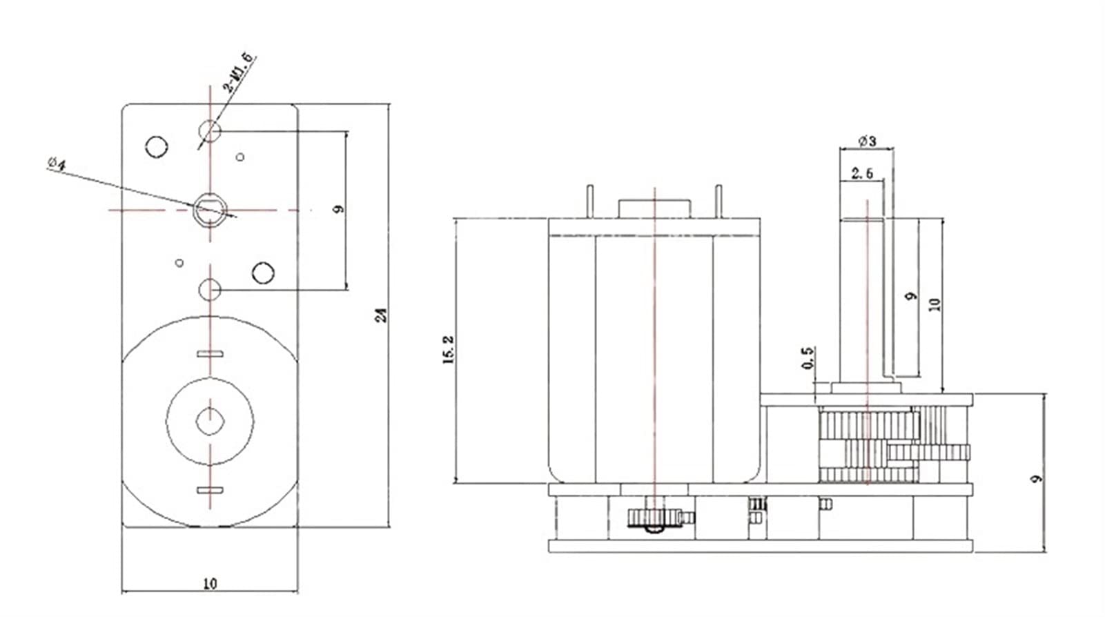 Motoréducteur JGA1024-N20 DC3V Motoréducteur, Micro N20 Basse Vitesse ??Moteur, DIY Robot Intelligent ??Séchoirs Automatiques Moteur Accessoires Électriques (Size : 3V 1000RPM)