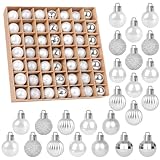 【Belles Couleurs】Les boules de Noël sont de belles couleurs, dominées par l'argenté. Ces couleurs festives évoquent instantanément l’esprit de Noël et ajoutent de la chaleur et de la sophistication à n’importe quel décor.