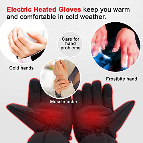 Spring Shop DH110716 Spring Electric Heated Gloves,Portable Battery Heating Thermal Gloves,Waterproof Touchscreen Gloves thumb #1