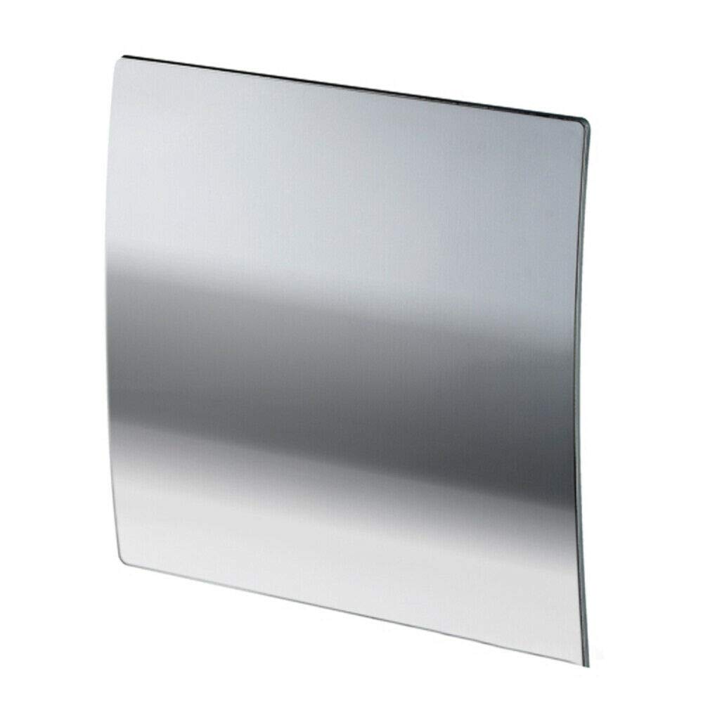 SolaDirect 4 in / 100 mm Bathroom Fan - Extractor Fan for Bathroom and Kitchen - IPX 4 - Silent with Pull Cord (Chrome - Escudo)